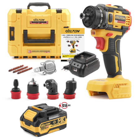 สว่านไร้สาย (พร้อมแบตเตอรี่ MK-SERIES) DELTON รุ่น DSL-330 เปลี่ยนหัวได้ 5 แบบ_0